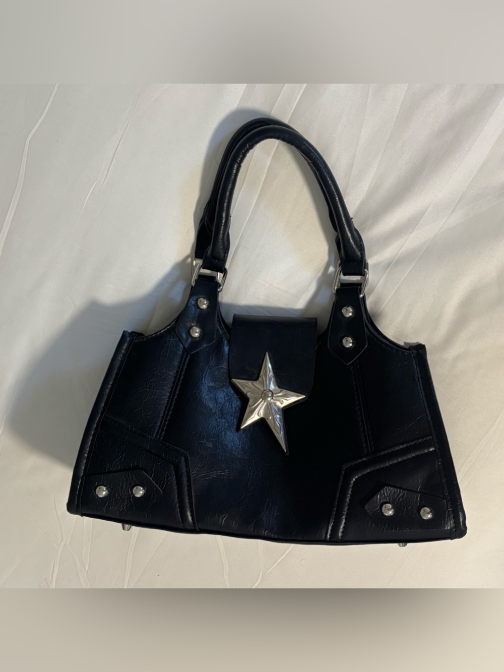 Black Star Accent Tote Bag